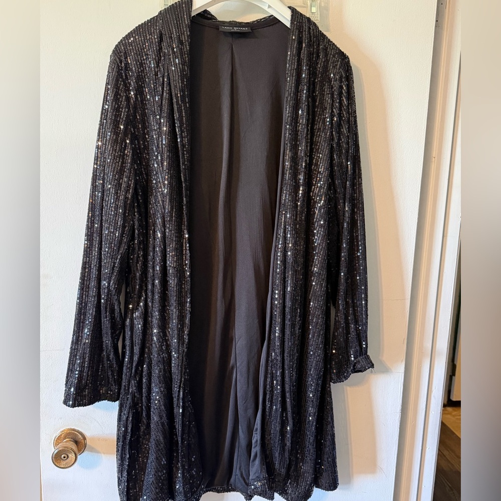Lane BryantElegant Black Sequin Robe